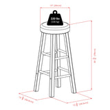 Winsome Wood Maria Cushion Seat Bar Stools, 2-Pc Set, Espresso & Walnut, 30.71" Winsome