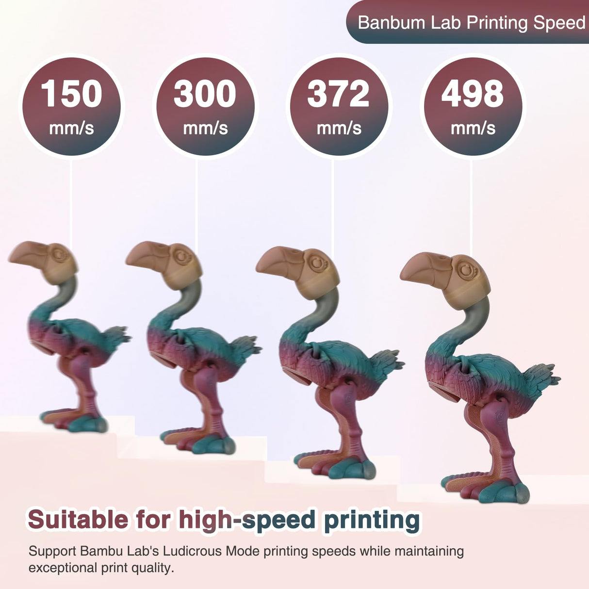 Amoybaby Matte Rainbow PLA 3D Printer Filament, Multi-Color Changing PLA Filament 1.75mm, Matte Finish&High Precision 3D Printing Filament, 1kg Spool Solar Horizon, Fits for Most FDM 3D Printers Amoybaby