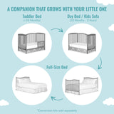 Dream On Me Chelsea 5-in-1 Convertible Crib, Steel Grey Dream On Me