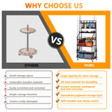 Lezbanz Upgraded Heavy Duty Fishing Rod Rack for Garage, Fishing Pole Holders for 12 Rods with Hooks and Pegboard, Fishing Cart with Reel Rack, Fishing Gear Holder Lezbanz