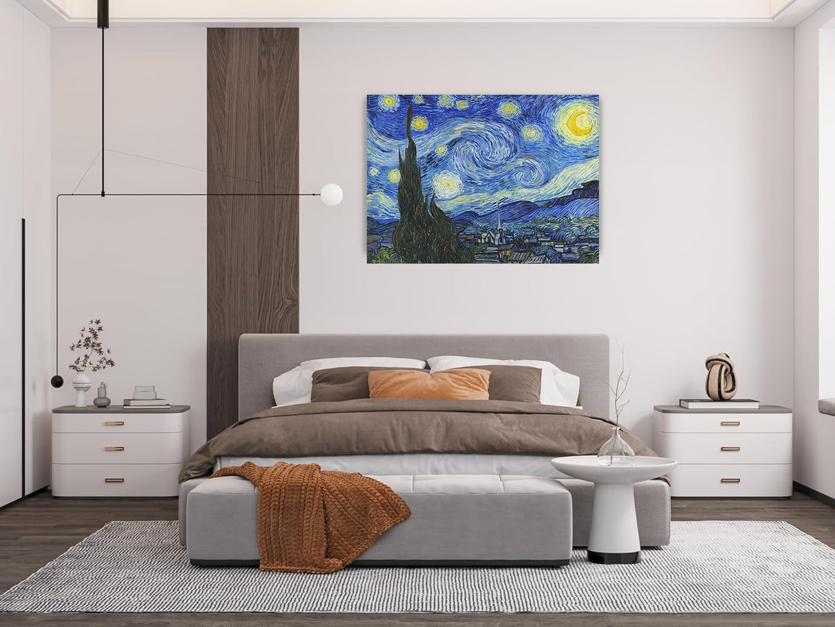 VeGuude Diamond Painting Kits for Adults, Van Gogh Starry Night Diamond Art for Beginner DIY Round 5D Paint with Diamonds Pictures Gem Full Drill Diamond Dots for Home Wall Decor Gifts 12x16inch VeGuude