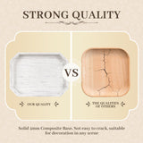 Wooden Decorative Tray, Rustic Serving Tray with Wood Bead, Farmhouse Big Tray for Ottoman, Countertop, Coffee Tabl, 16.5" x 13"x 1.6" (Retro White) CedarLux