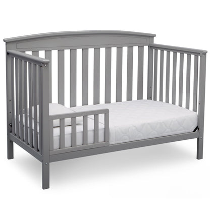 Delta Children Gateway 4-in-1 Convertible Crib - Greenguard Gold Certified, Grey - WoodArtSupply