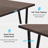 Tribesigns 8FT Large Conference Table, 94.5L x 47.2W x 29.5H Inches Modern Rectangle Meeting Table with Cable Management for Office Conference Room Business Seminar, Black Brown Tribesigns
