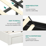 YITAHOME King Size Bed Frame, Storage Bed Frame with 4 Drawers & LED Light, Platform Bed with Storage Upholstered Headboard and Charging Station, No Box Spring Needed, Easy Assembly, Beige YITAHOME