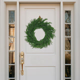 6 Ft 2 Pcs Artificial Norfolk Pine Garland, Real Touch Green Faux Greenery Garland for Christmas Table, Mantle, Wall, Fireplace, Indoor Outdoor Holiday Decor IPOOLTENG