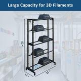 ARTINRACK 3D Printer Filament Storage Rack, Heavy Duty Storage Shelves for 40+ Printing Filaments, 5 Tier Filament Spool Holder Rack for 3D Printing Business Studio Workshop ARTINRACK