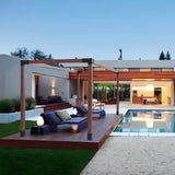 TROPTOLKY 4x4 Pergola Brackets Kit, 3-Way Powder-Coated Woodworks Corner Brackets, 1 Bracket Shoulders & 1 Wood Post Base, 2PCS Woodwork Pergola Kit Elevated Wood Stand Kit TROPTOLKY