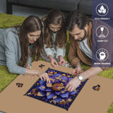 Mys Aurora Puzzles for Adults Mandala Flower Wooden Puzzles, 200 Pieces Unique Shaped Lotus Yoga Gifts Jigsaw Puzzles, for Yoga Lover, Fun Challenge Family Game 11.2'' x 11.2'' Mys Aurora