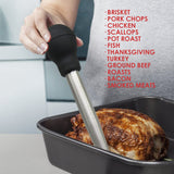 KAYCROWN Stainless Steel Turkey Baster Commercial Grade Quality Rubber Bulb Including 2 Marinade Injector Needles and Brush for Easy Clean Up KAYCROWN