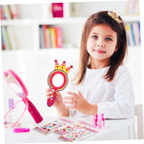 NUOBESTY 1Set Princess Mirror Craft Kit DIY Handheld Mirror with Markers Rhinestone Stickers for Birthday Party Decorations Creative Play and Learning NUOBESTY