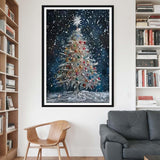 Christmas Tree 5D Diamond Painting Kits For Adults-Winter Snowflake Diamond Art Kits For Beginner,DIY Full Round Drill Diamond Dots Paintings With Gem Art Crafts For Adults,Home Wall Decor12x16inch ZQEATRY