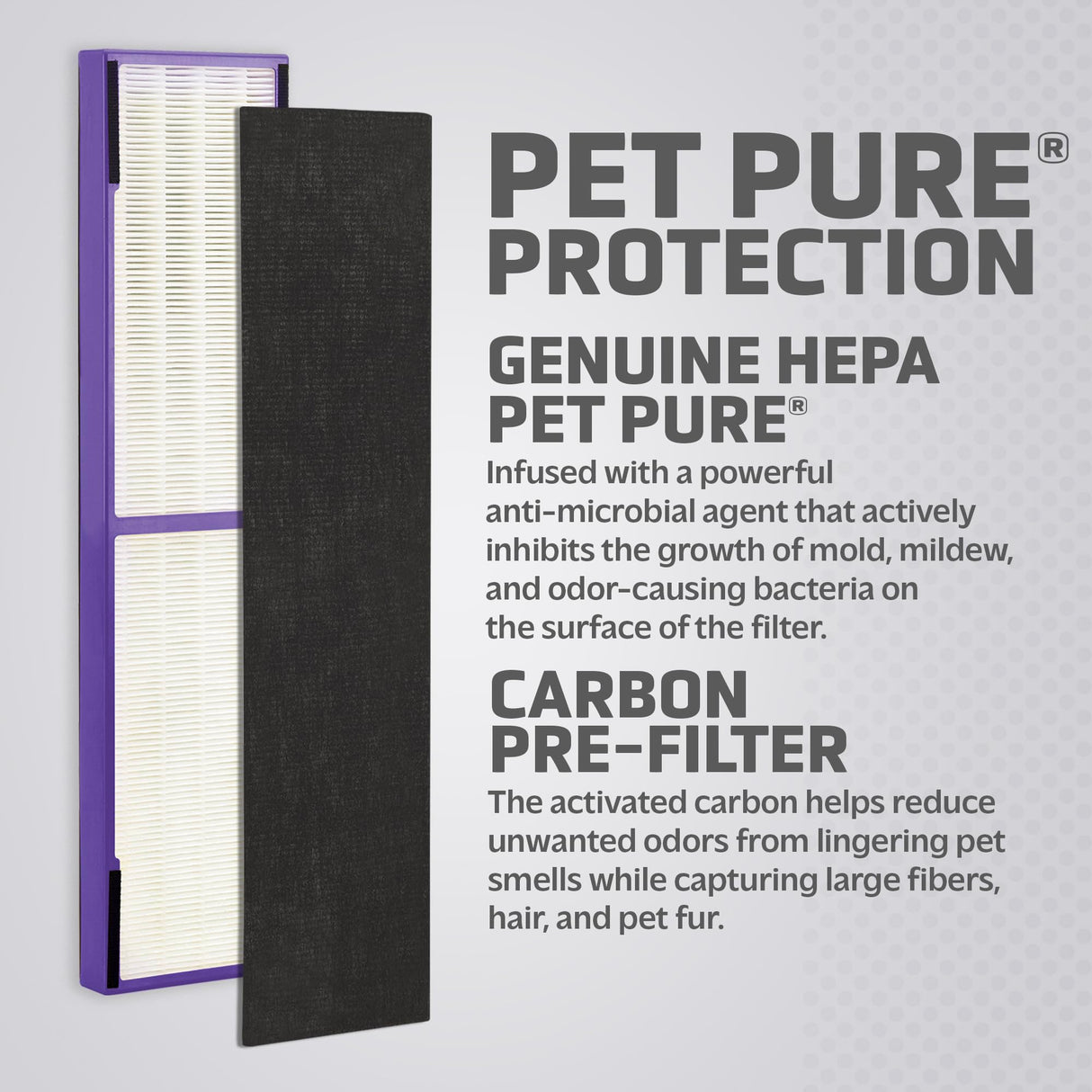 Germ Guardian FLT5250PT True HEPA Genuine Air Purifier Replacement Filter C, with Pet Pure Treatment for GermGuardian AC5250PT, AC5000E, AC5300B, AC5350W, AC5350B, CDAP5500, and More GermGuardian