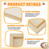 Barydat 24 Pcs Wood Panels for Painting 8'' x 8'' Unfinished Wood Canvas Board Artist Wall 0.79'' Deep Cradled Wood Canvas Panels for Painting Pouring Arts Craft Painting Barydat