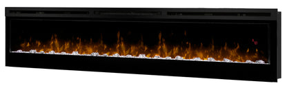 Dimplex Prism Wall Mounted Linear Electric Fireplace, 74" Inch, Black, 1400W - Premium Fireplace Heater with Acrylic Ember Bed, LED Display, Remote Control - Wall Fireplaces for Living Room, Bedroom