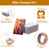 40 Pcs Sublimation Blank Magnets, 3.5 x 2.5 in Personalized Fridge Magnetic Sublimation Magnets Sublimation Blanks Product Items for DIY Kitchen Microwave Office Wall Door Christmas Holiday Decorative MAQUITA