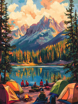 Paint by Numbers for Adults Beginner, Mountain Lake at Sunset Landscape Adult Paint by Number Kits on Canvas, DIY Acrylic Oil Painting by Numbers for Home Wall Decor 16X20 inch (Without Frame) Mosaflare