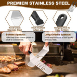 14PCS Griddle Accessories Kit, Flat Top Grill Accessories Set for Blackstone and Camp Chef, Grill Spatula Set with Enlarged Spatulas, Scraper for Outdoor Barbecue Deedro