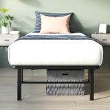 ZINUS Rumi 14in Twin Metal Bed Frame, Quick Assembly SmartBase® Mattress Foundation, Heavy Duty Sturdy Steel with No Box Spring Needed, Eco-Friendly Packaging, Black ZINUS