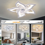 Bevenus Low Profile Ceiling Fan with Lights,110v Modern Dimmable Flower Shape, Remote Control/app Control,Timing 6 Gear Speeds Fan Ceiling Lamp. Bevenus