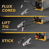 TOOLIOM 135A MIG Welder Flux Core 110V MIG Welder Gasless Flux MIG/Lift TIG/Stick 3 in 1 Welding Machine IGBT DC Inverter with LCD Display TOOLIOM