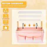 Lilithye Bedside Caddy Bedside Organizer Bedside Storage Caddy with Fixed Straps and Water Bottle Holder for Home College Dorm Bunk Bed Hospital Bed Crib Bed Rails (Pink) Lilithye