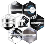 Aucma Stand Mixer,6.5-QT 660W 6-Speed Tilt-Head Food Mixer, Kitchen Electric Mixer with Dough Hook, Wire Whip & Beater (6.5QT, Black) Aucma