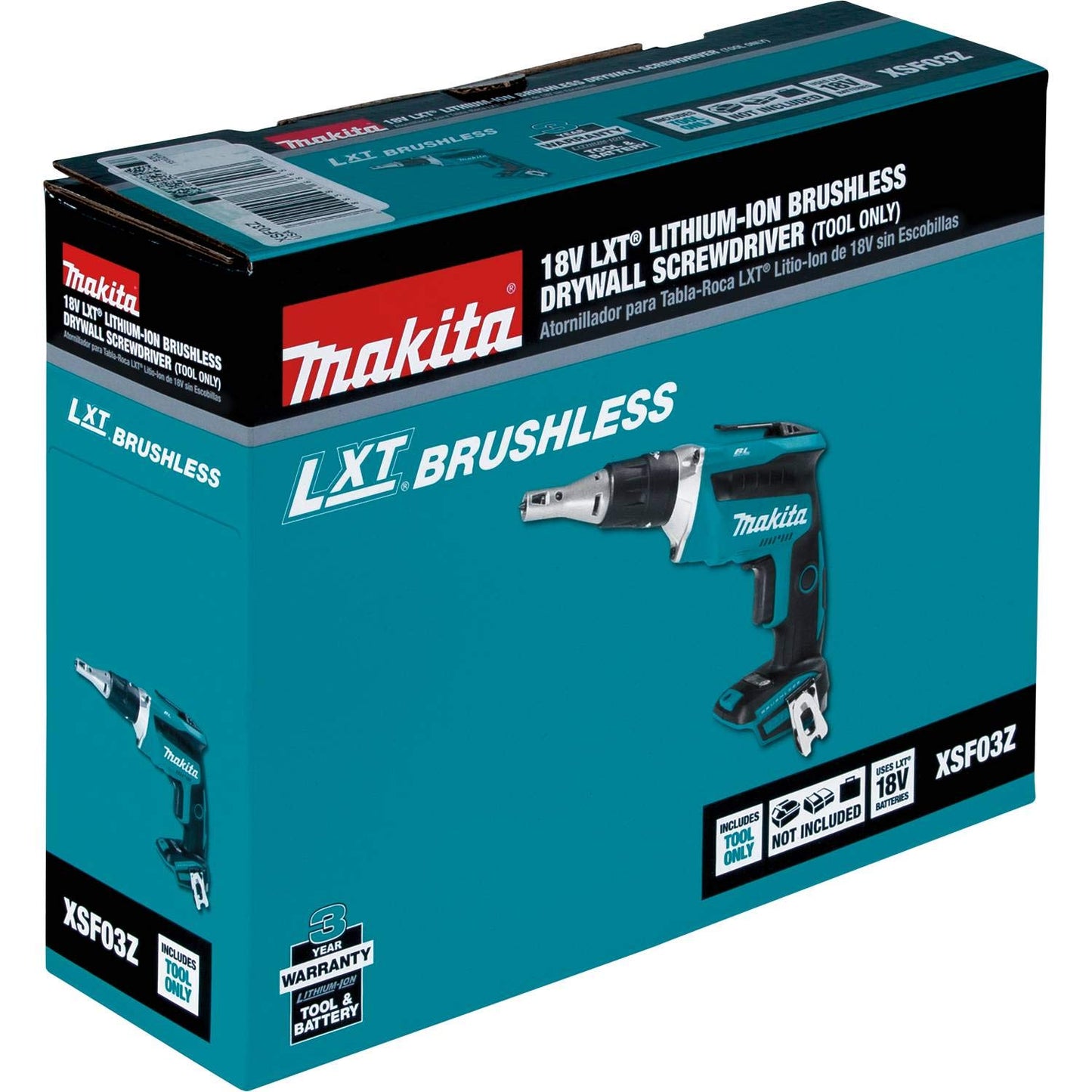 Makita XSF03Z 18V LXT Lithium-Ion Brushless Cordless Drywall Screwdriver (Bare Tool Only) - WoodArtSupply