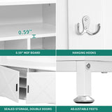 YITAHOME Hall Tree with Shoe Storage Bench for Entryway, 4-in-1 Coat Rack with Bench, Entrance Organizer with Shoe Storage, Hall Tree with Adjustable Shoe Storage and Hanging Hooks, White YITAHOME