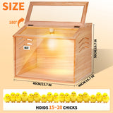 Brooder Box for Chicks,Chicken Chick Brooder Box 15.7×15.7×19.7 Inch ROVOCLO