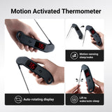 ThermoMaven Professional Meat Thermometer Digital, 1 Sec Instant Read, NIST Certified Accurate to ±0.5℉, Ultra Bright LED Screen, 100% Waterproof, Auto-Rotate, BBQ/Smoker/Candy, Valentines Gift, Black ThermoMaven