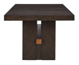 Signature Design by Ashley Burkhaus Traditional Rectangle Extension Dining Room Table, Dark Brown Signature Design by Ashley