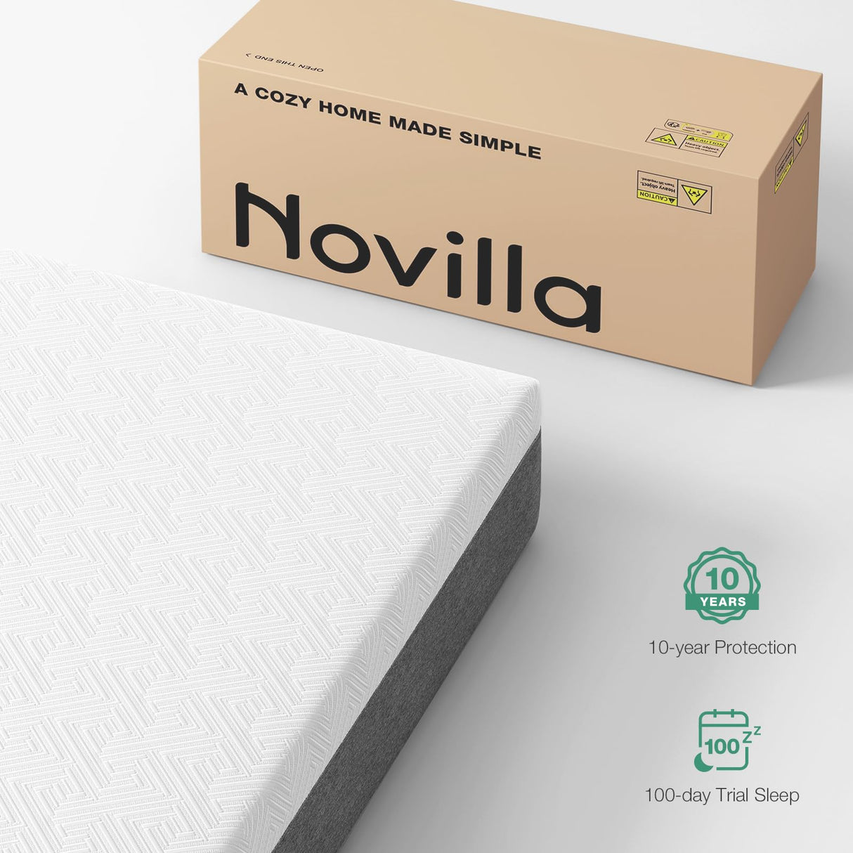 Novilla Full Size Mattress 12 Inch Gel Memory Foam Mattress Full Size for Pressure Relief & Cool Night Sleep Soft Full Mattress in a Box Bliss Novilla