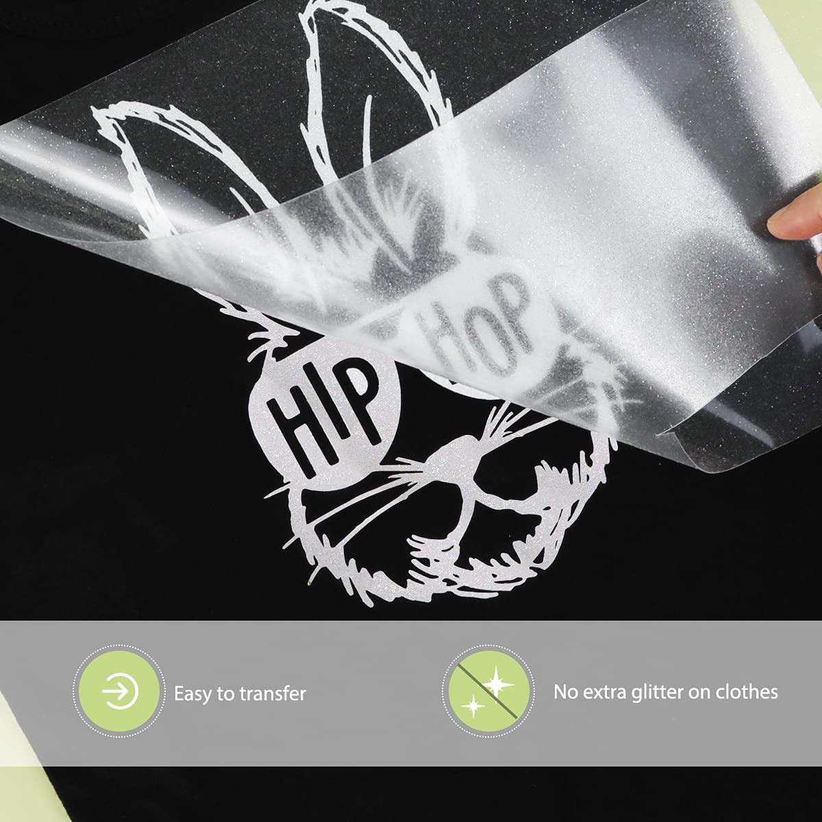 HTVRONT Rainbow White Glitter HTV Vinyl Roll-12 x 6 FT White Glitter Heat Transfer Vinyl, White Glitter Iron on Vinyl for Cricut & Silhouette Cameo HTVRONT