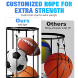 Columnar Vertical Ball Storage Racks with Wheels-NEW Durable 58x13'' Rolling Basketball Holder Wall Mount for Soccer, Volleyball, Space-Saving Garage Sports Ball Rack Organizer for Home,Gym & Outdoors Gotaux