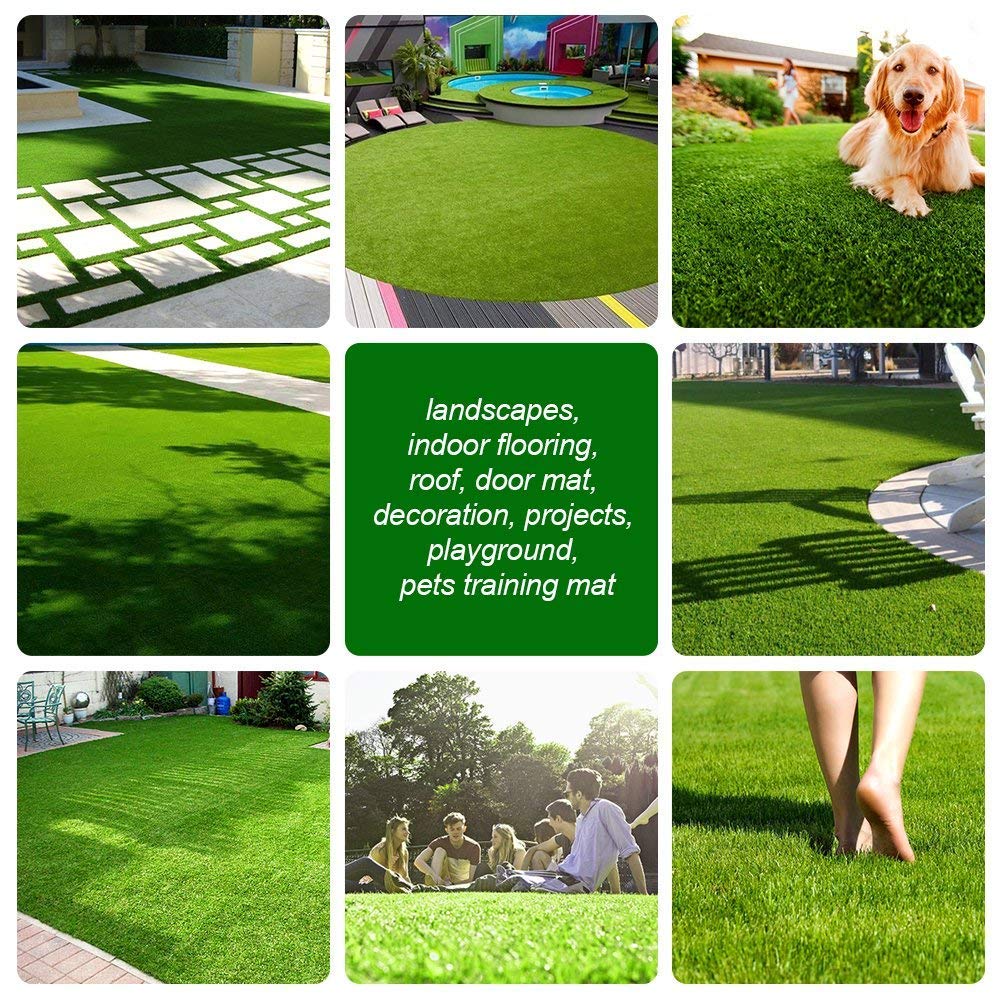 Goasis Lawn Artificial Grass Turf Lawn 5 FT x8 FT(40 Square FT), Realistic Synthetic Grass Mat, Indoor Outdoor Garden Lawn Landscape for Pets,Fake Faux Grass Rug W/ Drainage Holes Goasis Lawn