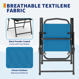 6 Pieces Patio Dining Set with Umbrella, Outdoor Furniture Set with 4 Folding Dining Chairs, Garden Patio Furniture Set with Umbrellas, Tempered Glass Top Dinings Table PeakPursuit