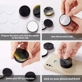 Weewooday 30 Phone Grip Holder with Double-Sided Sticker Phone Finger Expanding Stand Holder for Almost Phones Cases (Black) Weewooday