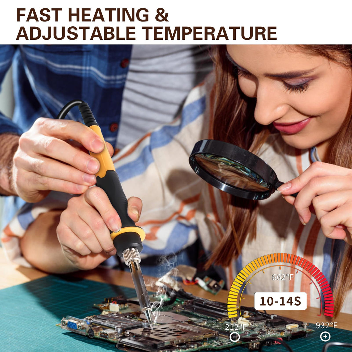 ITEFDTUTNE Cordless Soldering Station for Dewalt 20V Max Battery（Battery Not Included）, Electric Digital LCD Display Soldering Iron Station,Fast Heating Up Soldering Station for DIY, Appliance Repair ITEFDTUTNE