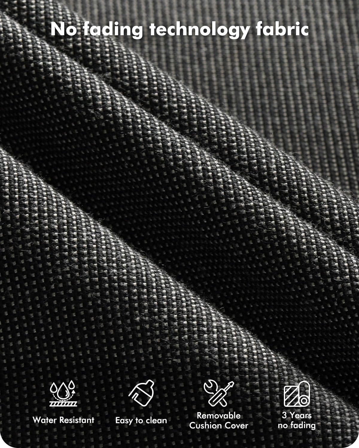 CAODOC 8-Piece Outdoor Wicker Patio Set with 9 Seats, Including 53" Fire Pit - Sectional Sofa and Conversation Set for Backyard or Lawn, Gray Rattan with Waterproof Black Cushions CAODOC