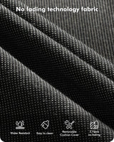 CAODOC 8-Piece Outdoor Wicker Patio Set with 9 Seats, Including 53" Fire Pit - Sectional Sofa and Conversation Set for Backyard or Lawn, Gray Rattan with Waterproof Black Cushions CAODOC