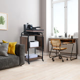 Kokorona 3 Tier Heat Press Table, Movable Heat Press Stand for Storage, Heavy Duty Heat Press Stand with Folding Working Table, Rolling Craft Station for Sublimation Print and Transfer Machine Kokorona