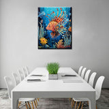 Tropical Fish,Lionfish Paint by Numbers Kits 16x20 inch Canvas Water Marine Animals DIY Gift Oil Painting for Kids, Students, Adults Beginner with Brushes and Acrylic Coral Plants Picture (Frameless) TUMOVO