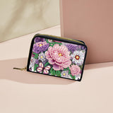 JZHYOAN DIY Diamond Art Credit Card Holder for Woman, Small Wallet Coin Purse Keychain Zipper Business Anti-demagnetization Card Holder Wallet Family Adult Man JZHYOAN