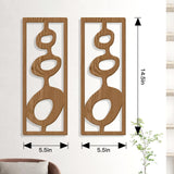 Zzbakress 2 Pcs Mid Century Wall Decor Wooden Mid Century Modern Decor Modern Art Wall Decor Abstract Wall Decor Geometric Wall Art for Home Living Room Bedroom (Style T) Zzbakress