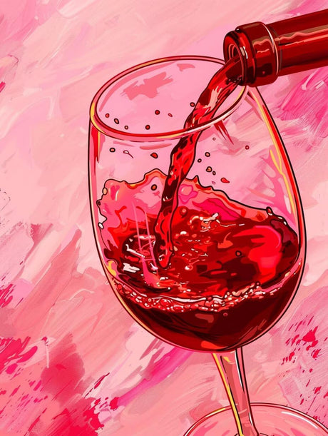 Wine Paint by Numbers Kit for Adults, Art Paint by Numbers on Canvas, DIY Painting Kits for Adults with Brushes and Acrylic, Crafts Painting for Home Wall Decor, Gifts for Women, (12x16inch) J-4939 MYSAONUS