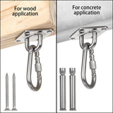 ABuff 1100 lb Heavy Duty Hammock Hanging Kit for Hammock Stands, Yoga & Brazilian Hammocks Hooks, 2-Pack Swing Chair Hammocks Ceiling Fan Sandbag Hook Load-Bearing Hook Shade Net Diamond Fixing Hook ABuff