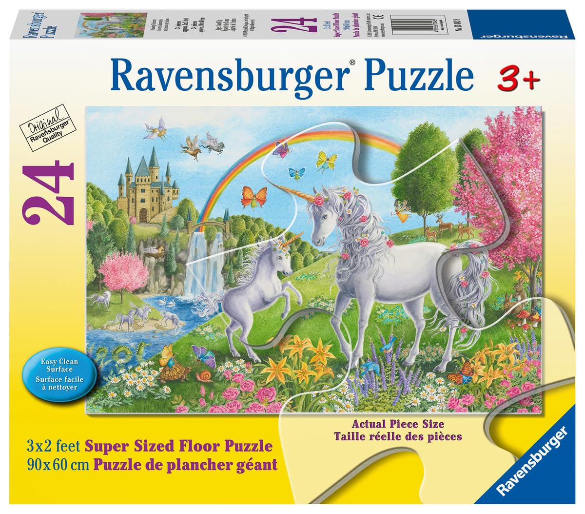 Ravensburger Prancing Unicorns 24 Piece Giant Floor Puzzle for Kids - 03043 - Every Piece is Unique, Pieces Fit Together Perfectly Ravensburger