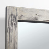 KIAYACI Full Length Mirror Floor Mirror Wood Frame Wall Mounted Mirror Distressed Style Wide Frame Dressing Make Up Mirror for Bathroom/Bedroom/Living Room/Entry/Farmhouse (Light Gray, 58" x 24") KIAYACI