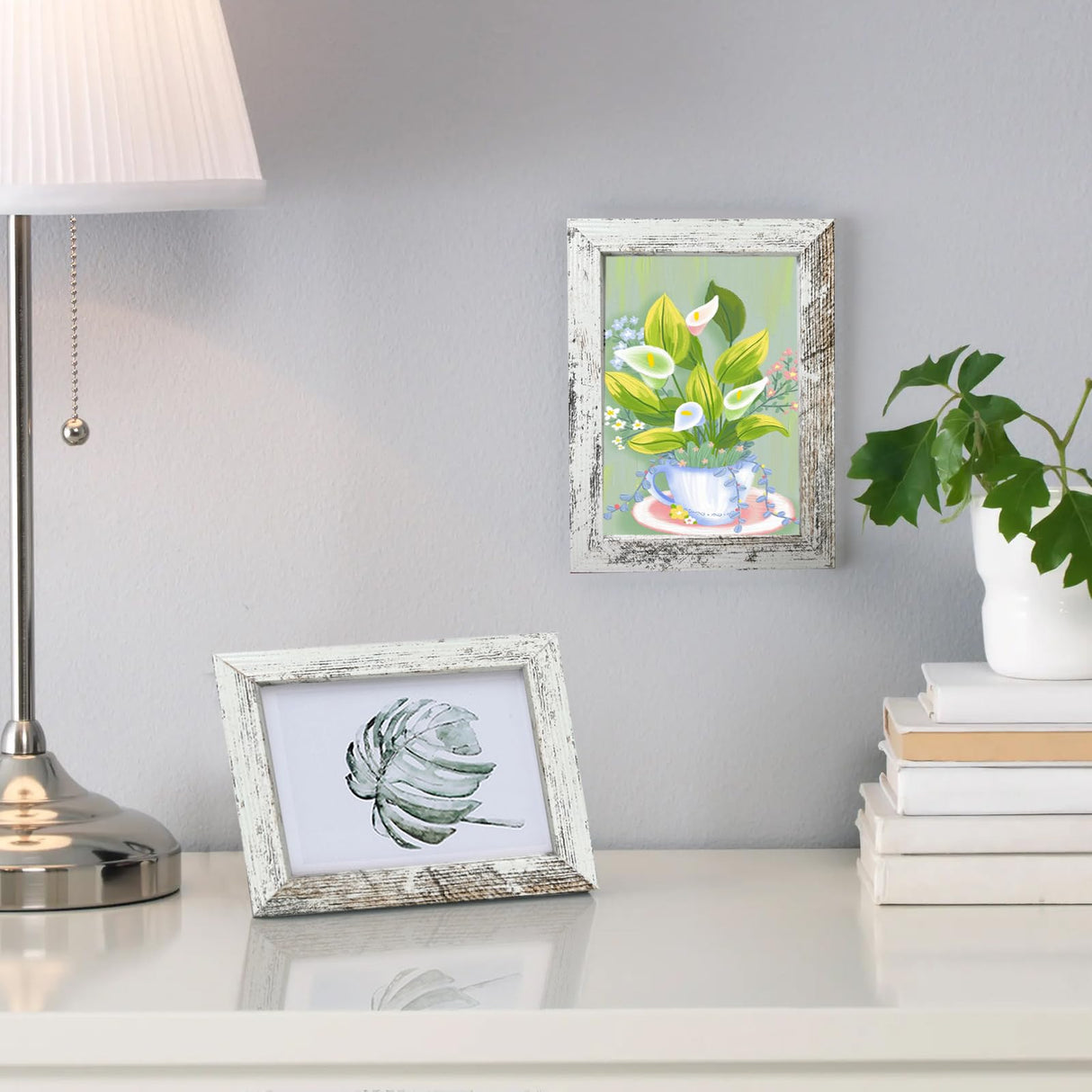 xnlkros Picture Frame Set 10 pack, Farmhouse Photo Frames, Gallery Wall Frame Collage, 8x10 5x7 4x6 Frames in 3 Different Finishes Picture Frames For Wall or Desk xnlkros